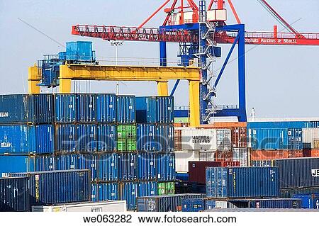 Cargo containers, Port of Bilbao, Santurtzi. Biscay, Euskadi, Spain View Large Photo Image Stock Image - Cargo containers, Port of Bilbao, Santurtzi. Biscay, Euskadi, Spain. Fotosearch