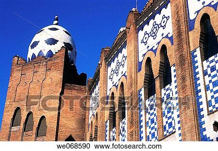 Ceramic dome of La Monumental bullring. Barcelona. Spain View Large Photo Image Stock Image - Ceramic dome of La Monumental bullring. Barcelona. Spain. Fotosearch