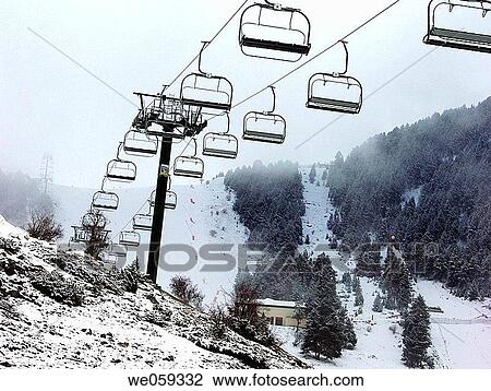 Chairlift, La Molina. Cerdanya, Girona province, Catalonia, Spain View Large Photo Image Stock Image - Chairlift, La Molina. Cerdanya, Girona province, Catalonia, Spain. Fotosearch