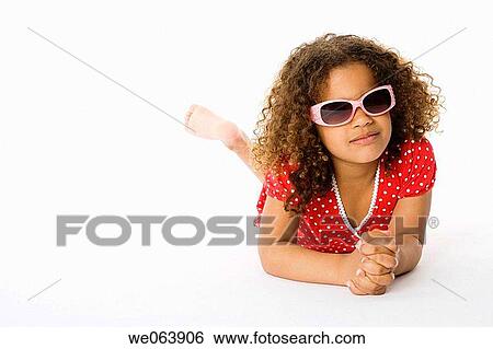 Stock Photograph - child, accessory, black, barefoot, baby, 3-4 years. Fotosearch