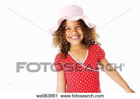 Stock Image - childhood, accessory, child, black, baby, 3-4 years. Fotosearch