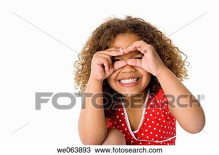 Stock Image - childhood, amusement, child, black, baby, 3-4 years. Fotosearch
