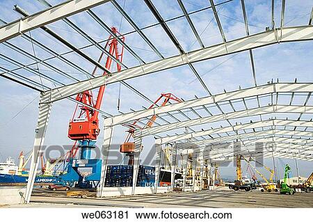 Construction of factory premises, Port of Bilbao, Santurtzi. Biscay, Euskadi, Spain View Large Photo Image Stock Image - Construction of factory premises, Port of Bilbao, Santurtzi. Biscay, Euskadi, Spain. Fotosearch