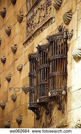 Detail of Casa de las Conchas, Salamanca. Castilla-Leon, Spain View Large Photo Image Picture - Detail of Casa de las Conchas, Salamanca. Castilla-Leon, Spain. Fotosearch