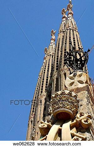 Detail of Sagrada Familia church towers, Barcelona. Catalonia, Spain View Large Photo Image Stock Photo - Detail of Sagrada Familia church towers, Barcelona. Catalonia, Spain. Fotosearch