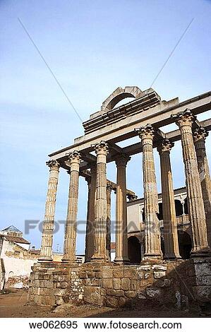 Diana's temple, M? rida. Badajoz province, Extremadura, Spain View Large Photo Image Stock Photography - Diana's temple, M? rida. Badajoz province, Extremadura, Spain. Fotosearch