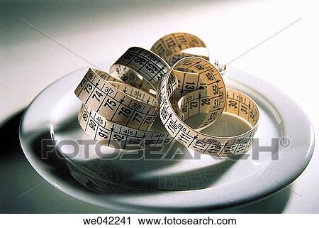 Dish and tape measure View Large Photo Image Stock Image - Dish and tape measure. Fotosearch