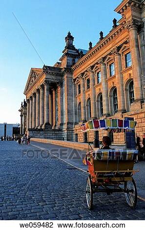 Exterior of the 19th century Reichstag (Bundestag) building, the seat of the German Parliament, Berlin, Germany View Large Photo Image Stock Image - Exterior of the 19th century Reichstag (Bundestag) building, the seat of the German Parliament, Berlin, Germany. Fotosearch