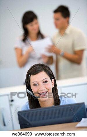 Stock Photo - Fatronik Research Centre, San Sebastian Technological Park, Donostia, Gipuzkoa, Basque Country. People at the office. Fotosearch