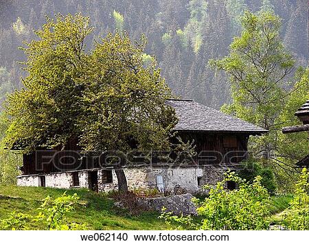 Stock Image - Les Houches near Chamonix. Haute-Savoie, France. Fotosearch