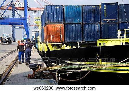 Loading cargo containers in ship, Port of Bilbao, Santurtzi. Biscay, Euskadi, Spain View Large Photo Image Stock Image - Loading cargo containers in ship, Port of Bilbao, Santurtzi. Biscay, Euskadi, Spain. Fotosearch