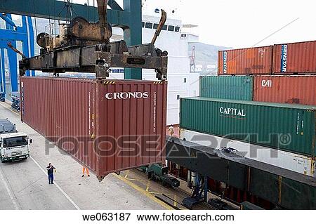 Loading cargo containers in ship, Port of Bilbao, Santurtzi. Biscay, Euskadi, Spain View Large Photo Image Stock Photo - Loading cargo containers in ship, Port of Bilbao, Santurtzi. Biscay, Euskadi, Spain. Fotosearch