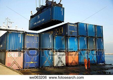 Loading cargo containers in ship, Port of Bilbao, Santurtzi. Biscay, Euskadi, Spain View Large Photo Image Stock Photograph - Loading cargo containers in ship, Port of Bilbao, Santurtzi. Biscay, Euskadi, Spain. Fotosearch
