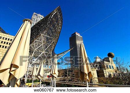 Mapfre tower and Hotel Arts. Olympic port. Olympic Village. Barcelona. Spain. View Large Photo Image Stock Photo - Mapfre tower and Hotel Arts. Olympic port. Olympic Village. Barcelona. Spain.. Fotosearch