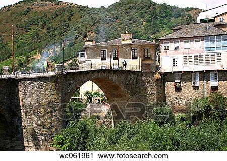 Medieval bridge over river Burbia. Castilla-Leon, Spain View Large Photo Image Stock Image - Medieval bridge over river Burbia. Castilla-Leon, Spain. Fotosearch
