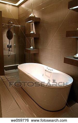 Stock Photograph - Modern bathroom, interior design. Fotosearch