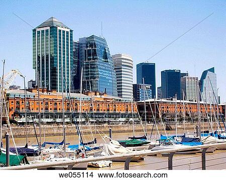 Moored boats at Puerto Madero pier, Buenos Aires. Argentina View Large Photo Image Picture - Moored boats at Puerto Madero pier, Buenos Aires. Argentina. Fotosearch