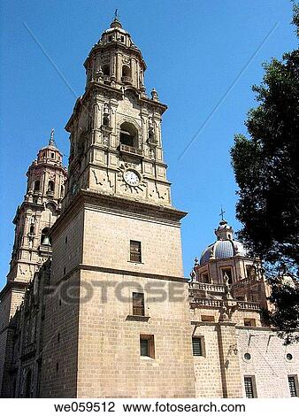 Morelia's Cathedral. Michoacan, Mexico. View Large Photo Image Stock Image - Morelia's Cathedral. Michoacan, Mexico.. Fotosearch
