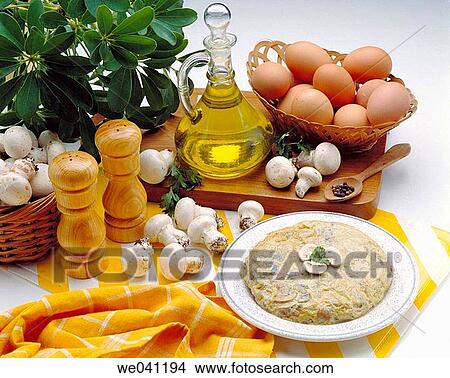 Mushroom omelette View Large Photo Image Picture - Mushroom omelette. Fotosearch