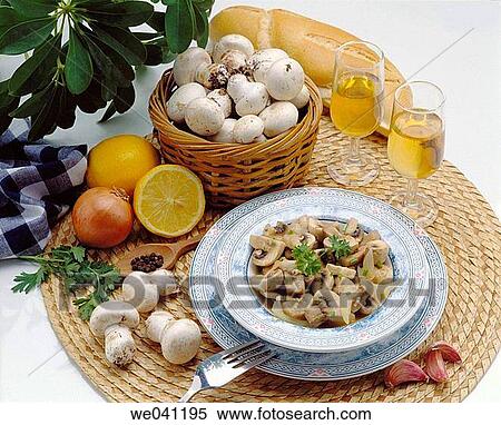 Stock Photography - Mushrooms in sherry sauce. Fotosearch
