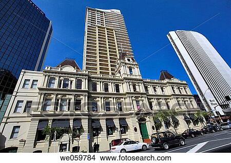New Zealand, North Island, Auckland, the old Customhouse in Customs Street is surrounded by modern downtown Aukland highrise. The french renaissance building today houses a duty_free shopping center. View Large Photo Image Picture - New Zealand, North Island, Auckland, the old Customhouse in Customs Street is surrounded by modern downtown Aukland highrise. The french renaissance building today houses a duty_free shopping center.. Fotosearch