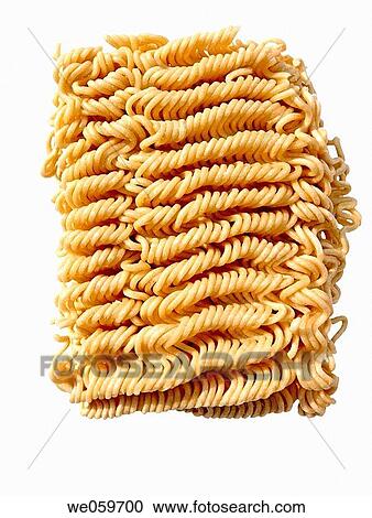 Stock Image - Noodles cake Made by Wheat flour, Edible vegetable oil, salt, wheat gluten and guar gum.. Fotosearch