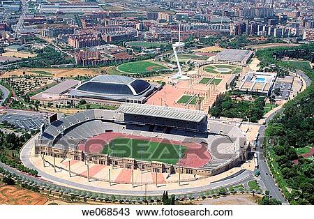 Olympic area, Montjuic. Barcelona. Spain View Large Photo Image Stock Image - Olympic area, Montjuic. Barcelona. Spain. Fotosearch