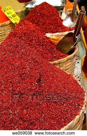Paprika. Misir Carsisi (Egyptian bazaar). Istanbul. Turkey. View Large Photo Image Stock Photo - Paprika. Misir Carsisi (Egyptian bazaar). Istanbul. Turkey.. Fotosearch