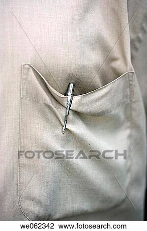 Stock Image - Pen in pocket. Fotosearch