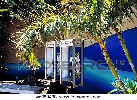 Stock Photo - Phone booths. Fotosearch