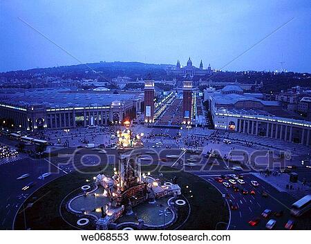 Plaza de Espa±a. Barcelona. Spain View Large Photo Image Stock Image - Plaza de Espa±a. Barcelona. Spain. Fotosearch