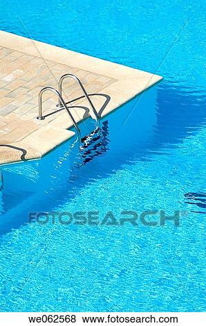Pool access ladder View Large Photo Image Stock Photo - Pool access ladder. Fotosearch