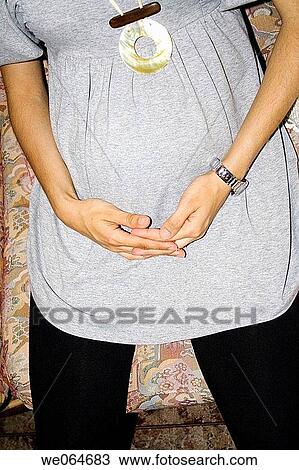 Stock Image - Pregnant woman. Fotosearch