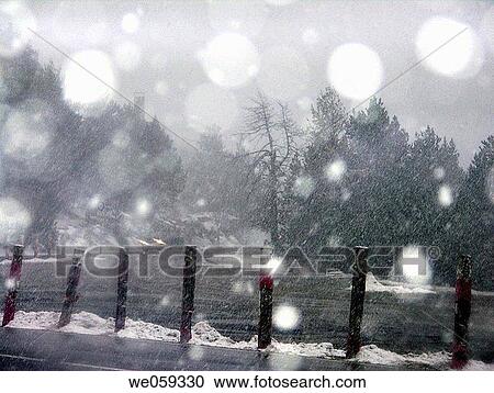 Road and snow. Collada de Tossa, Girona province, Spain View Large Photo Image Stock Image - Road and snow. Collada de Tossa, Girona province, Spain. Fotosearch
