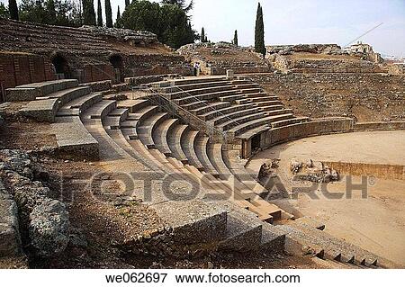 Roman theatre, M? rida. Badajoz province, Extremadura, Spain View Large Photo Image Stock Photo - Roman theatre, M? rida. Badajoz province, Extremadura, Spain. Fotosearch