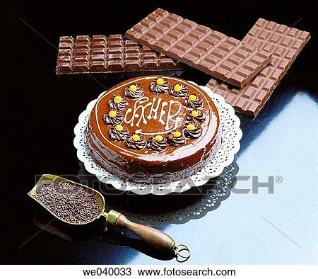 Stock Image - Sacher cake. Fotosearch