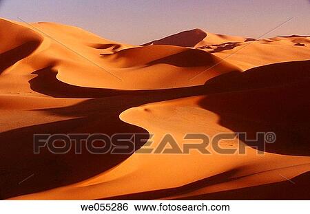 Sand dunes in desert, Grand Erg Oriental, Sahara. Algeria View Large Photo Image Stock Photograph - Sand dunes in desert, Grand Erg Oriental, Sahara. Algeria. Fotosearch