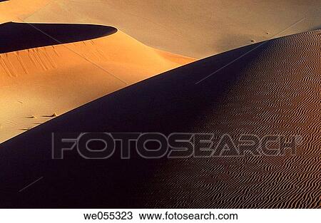 Stock Image - Sand dunes, Namib-Naukluft National Park, Namib desert. Namibia. Fotosearch