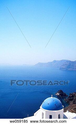 Santorini, Cyclades Islands. Greece View Large Photo Image Stock Photography - Santorini, Cyclades Islands. Greece. Fotosearch
