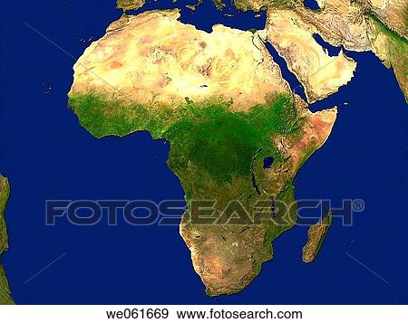 Stock Photo - Satellite image of Africa. Fotosearch