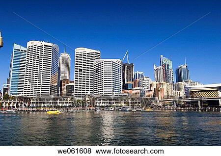 Skyline, Darling Harbour, Sydney, New South Wales, Australia. View Large Photo Image Stock Photo - Skyline, Darling Harbour, Sydney, New South Wales, Australia.. Fotosearch