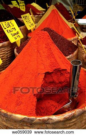Spices. Misir Carsisi (Egyptian bazaar). Istanbul. Turkey. View Large Photo Image Stock Photo - Spices. Misir Carsisi (Egyptian bazaar). Istanbul. Turkey.. Fotosearch