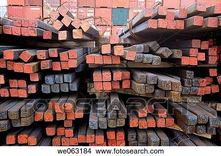 Steel bars, Port of Bilbao, Santurtzi. Biscay, Euskadi, Spain View Large Photo Image Picture - Steel bars, Port of Bilbao, Santurtzi. Biscay, Euskadi, Spain. Fotosearch
