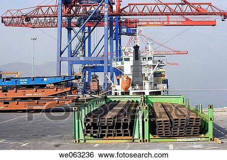 Steel beams, Port of Bilbao, Santurtzi. Biscay, Euskadi, Spain View Large Photo Image Stock Photograph - Steel beams, Port of Bilbao, Santurtzi. Biscay, Euskadi, Spain. Fotosearch