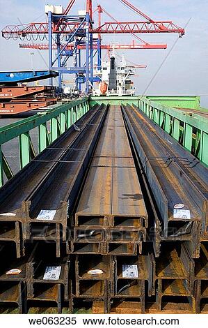 Steel beams, Port of Bilbao, Santurtzi. Biscay, Euskadi, Spain View Large Photo Image Stock Photography - Steel beams, Port of Bilbao, Santurtzi. Biscay, Euskadi, Spain. Fotosearch