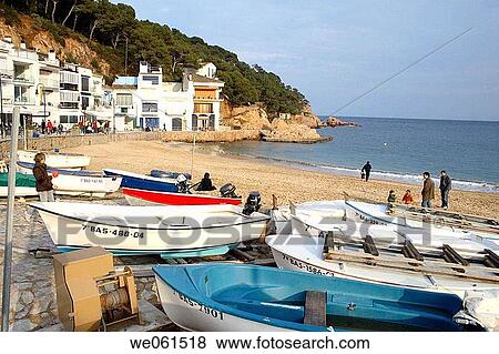 Tamariu, Calella de Palafrugell. Girona province, Catalonia, Spain View Large Photo Image Stock Photo - Tamariu, Calella de Palafrugell. Girona province, Catalonia, Spain. Fotosearch