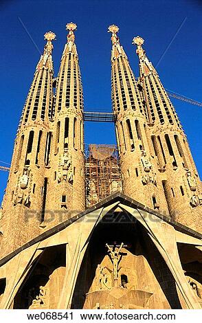 Temple of Sagrada Familia, by Gaudi. Barcelona. Spain View Large Photo Image Stock Image - Temple of Sagrada Familia, by Gaudi. Barcelona. Spain. Fotosearch
