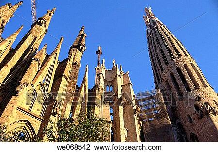 Temple of Sagrada Familia, by Gaudi. Barcelona. Spain View Large Photo Image Stock Image - Temple of Sagrada Familia, by Gaudi. Barcelona. Spain. Fotosearch