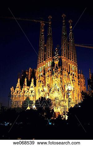 Temple of Sagrada Familia, by Gaudi. Barcelona. Spain View Large Photo Image Stock Photo - Temple of Sagrada Familia, by Gaudi. Barcelona. Spain. Fotosearch