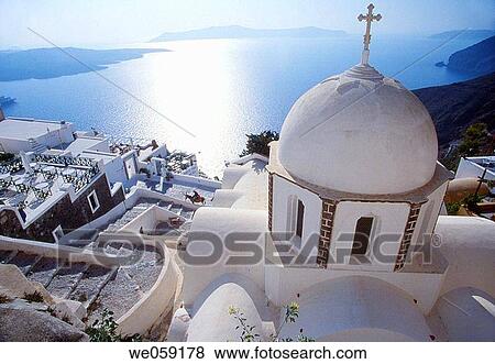 Th? ra. Santorini, Cyclades Islands. Greece View Large Photo Image Stock Photo - Th? ra. Santorini, Cyclades Islands. Greece. Fotosearch